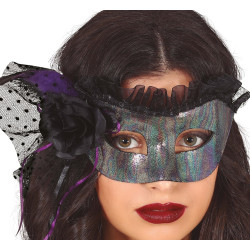 Sudraba maska ar vairo